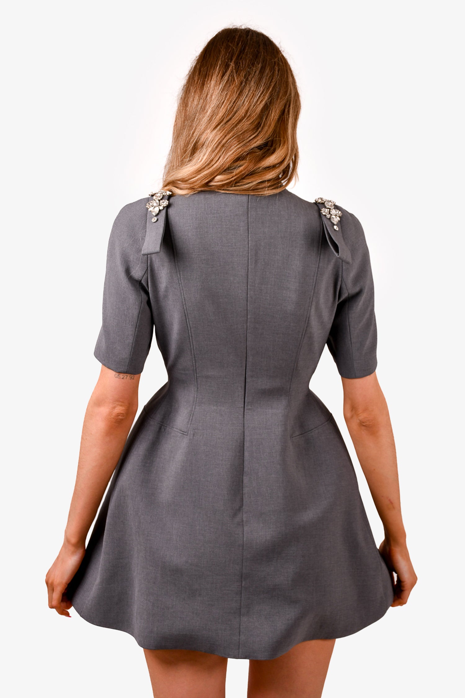 Shushu/Tong Grey SSENSE Exclusive Black Qipao Mini Dress Size 6