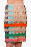 Missoni Beige/Blue Scalloped Knit Skirt Size 38