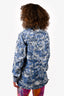 Off-White Blue/White Denim Printed Jacket Size 42