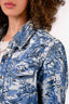 Off-White Blue/White Denim Printed Jacket Size 42