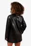 Toteme Black Croc Embossed Leather Jacket Size 36