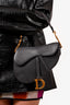 Christian Dior 2020 Grey Leather Classic Saddle Bag