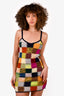 Acne Studio Multicoloured Wool Checked Kiarra Mini Dress Size XS