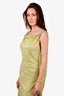Acne Studio Green Drape Detailed Mini Dress Size S