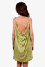 Acne Studio Green Drape Detailed Mini Dress Size S