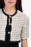 Maje White/Black Tweed Buttoned Evening Jacket Size 34