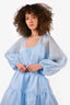 Cecilie Bahnsen Blue Mirabelle Midi Dress Size 8