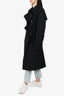 Burberry Black Double Breasted 'Kensington' Trench Coat Size 52 Mens