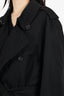 Burberry Black Double Breasted 'Kensington' Trench Coat Size 52 Mens