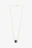 Christian Dior 18K Yellow/White Gold Mother of Pearl Onyx & Diamond Rose Céleste Necklace