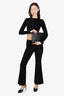 T By Alexander Wang Black Round Neck Cropped Cardigan Size XS