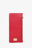 Dolce & Gabbana Red Leather Long Zip Card Holder