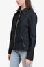 Escada Dark Blue Denim Zip-up Jacket size 38