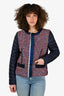 Moncler Navy/Red Tweed Shell Jacket Size 3