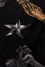 Alexander McQueen Black Sheer Embroidered Scarf