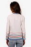 Pre-loved Chanel™ 2016 White Cotton Knit Multi-Coloured Trimmed Cardigan Size 38 (As Is)