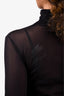 Judith & Charles Black Sheer Turtle Neck Top Size S