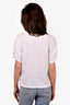 See By Chloe White Ruffle T-Shirt Size S