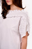 See By Chloe White Ruffle T-Shirt Size S