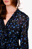 Dorothee Schumacher Black/Blue Floral Print Ruffle Tiered Dress Size 2