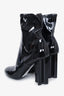 Louis Vuitton Black Patent Silhouette Ankle Boots Size 37