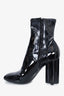 Louis Vuitton Black Patent Silhouette Ankle Boots Size 37