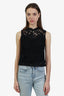 Saint Laurent Black Lace Cut-out Sleeveless Top size 36