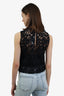 Saint Laurent Black Lace Cut-out Sleeveless Top size 36