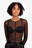 Ann Demeulemeester Black Soft Tulle Bodysuit Size 34