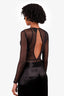 Ann Demeulemeester Black Soft Tulle Bodysuit Size 34