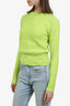 Acne Studios Green Angora Crew Neck Sweater Size XS