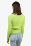 Acne Studios Green Angora Crew Neck Sweater Size XS