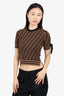 Fendi Brown Zucca Monogram Sweater Size 36