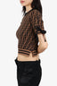 Fendi Brown Zucca MonogramSweater Size 36