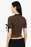 Fendi Brown Zucca MonogramSweater Size 36