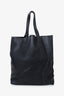 Saint Laurent Black Leather Shopping Tote with Pouch