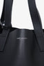 Saint Laurent Black Leather Shopping Tote with Pouch