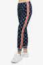 Gucci Navy Monogram Track Pants Size Small