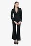 D&G Dolce & Gabbana Black Textured Trousers size 36