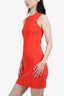Victoria Beckham VB Body Orange Rib Knitted Mini Dress Size 1