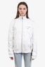 Prada x Adidas 2021 White Re-Nylon Striped Zip-Up Jacket