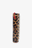 Christian Louboutin Brown Leopard Patent Studded Zip Wallet
