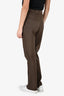 Yves Saint Laurent Vintage Brown Cotton High Waisted Trousers Estimated Size 25