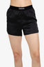 Tom Ford Black Silk Logo Waistband Shorts size X-Small (MSRP $440)