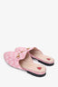 Gucci Pink Canvas GG Horsebit Princetown Slip-On Loafers Size 39