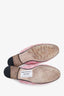 Gucci Pink Canvas GG Horsebit Princetown Slip-On Loafers Size 39