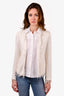IRO White Cotton Fringed Evening Jacket Size 36