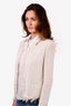 IRO White Cotton Fringed Evening Jacket Size 36