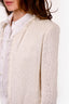IRO White Cotton Fringed Evening Jacket Size 36
