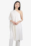Acne Studios Cream Silk Cold-Shoulder Asymmetrical Dress Size 36
